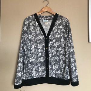 💕Village Fair vintage polyester floral blouse